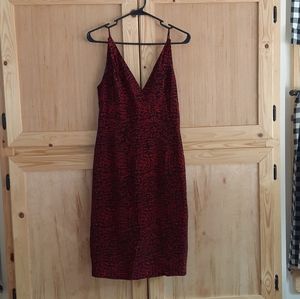 Kathlin Argiro Red/black 100% Silk dressy dress size 6